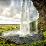 Seljalandsfoss waterfall in South coast ,Iceland