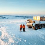 Ice cave truck in Iceland