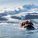 Boat ride on glacier lagoon