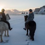 Horse riding near Vik in Iceland